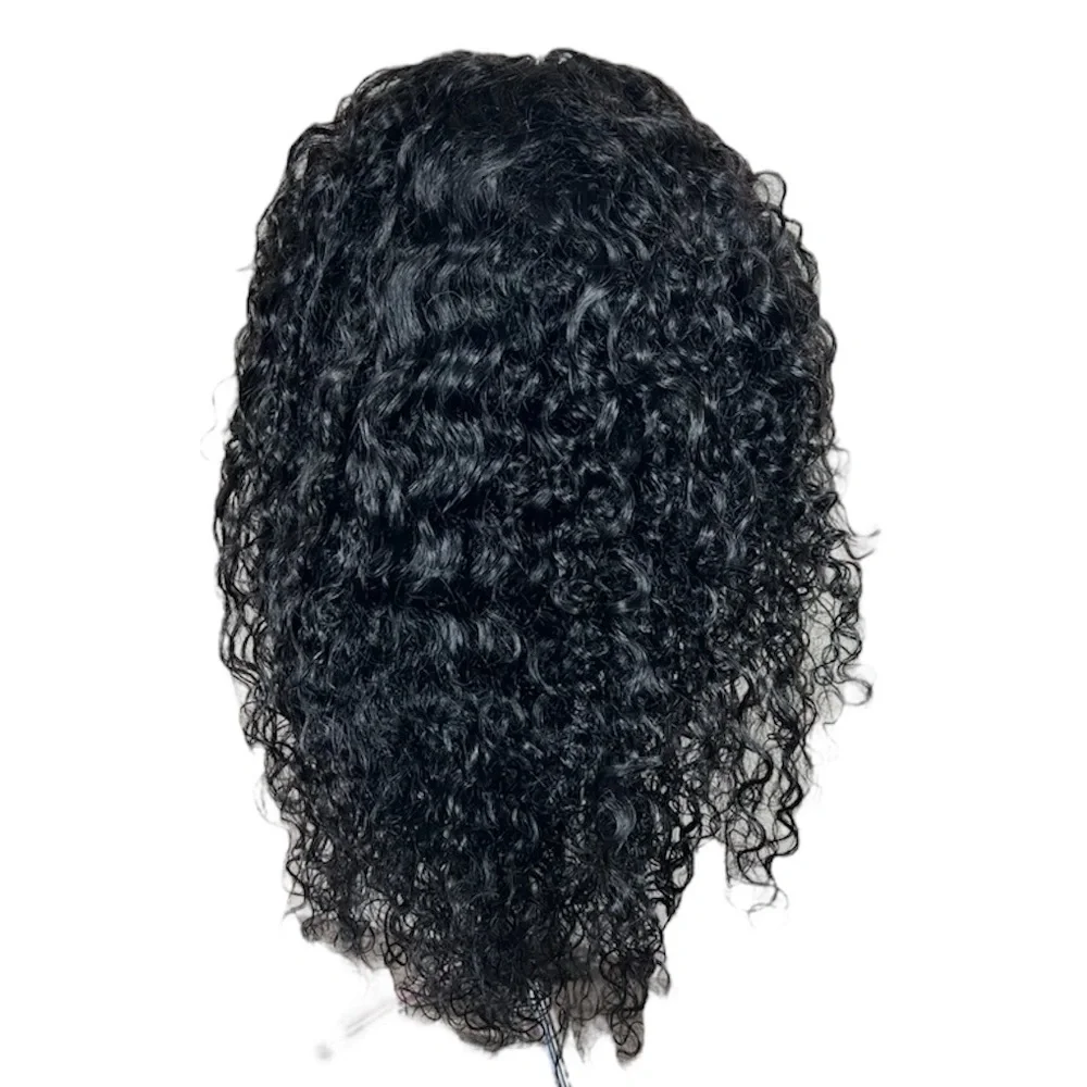 UNICE InvisiBlend V Part Water Wave Mixed Curly Human Hair 20 Inch Wig